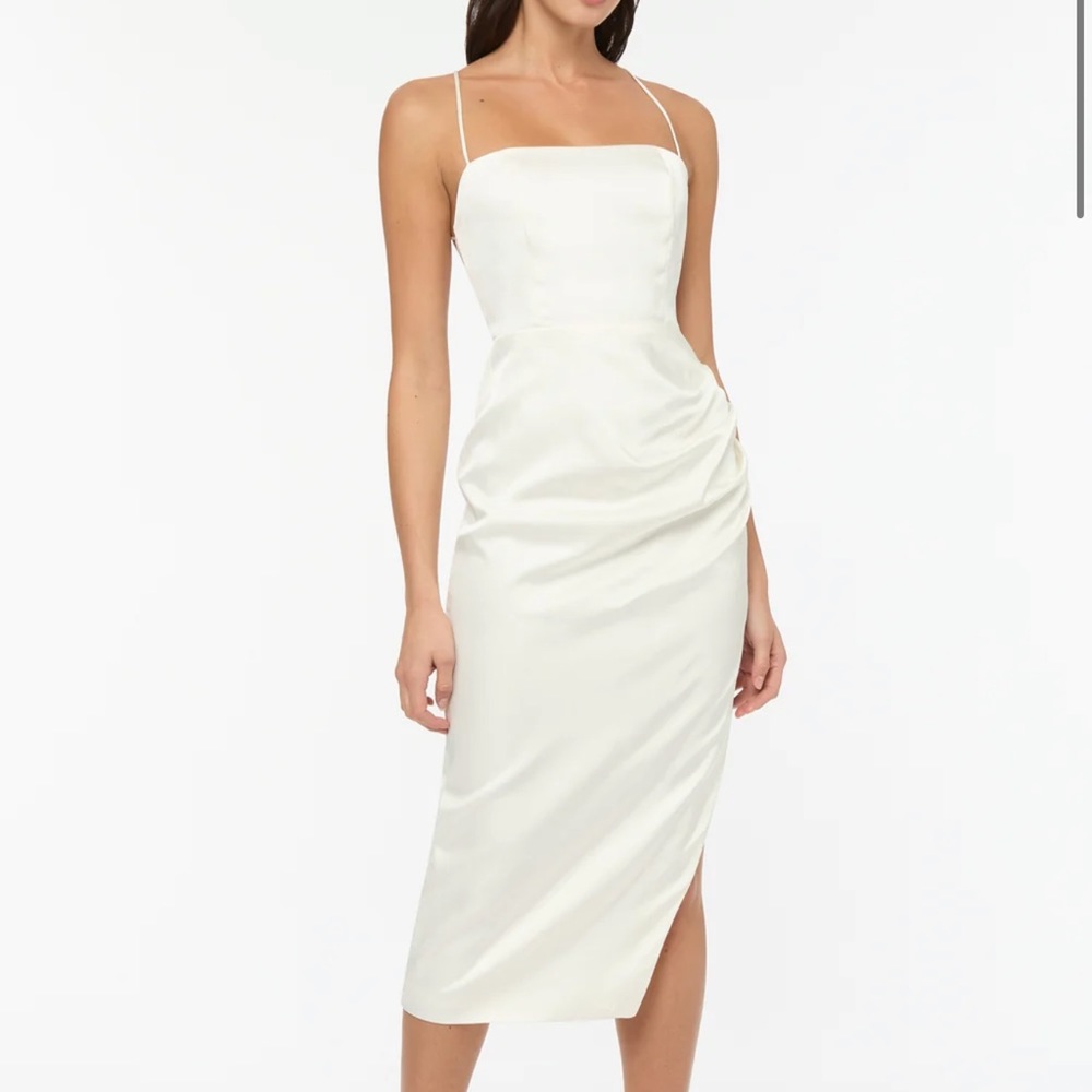 Manning Cartell Satin White Midi Dress